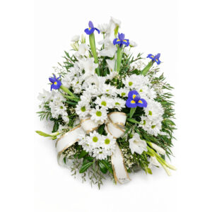 Ikebana iris a chryzantéma